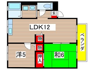 オ－クハイツの物件間取画像